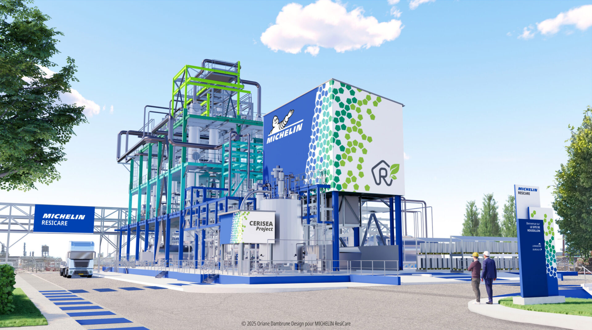 MICHELIN_ResiCare_CERISEA_PROJECT_Concept_Unité_Credit_Oriane_Dambrune_Design Concept of the first 5-HMF industrial demonstrator to be build by Michelin in France