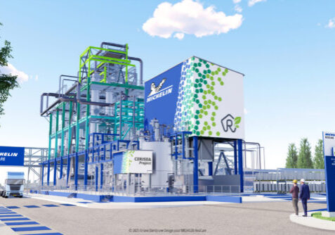 Concept of the first 5-HMF industrial demonstrator to be build by Michelin in France